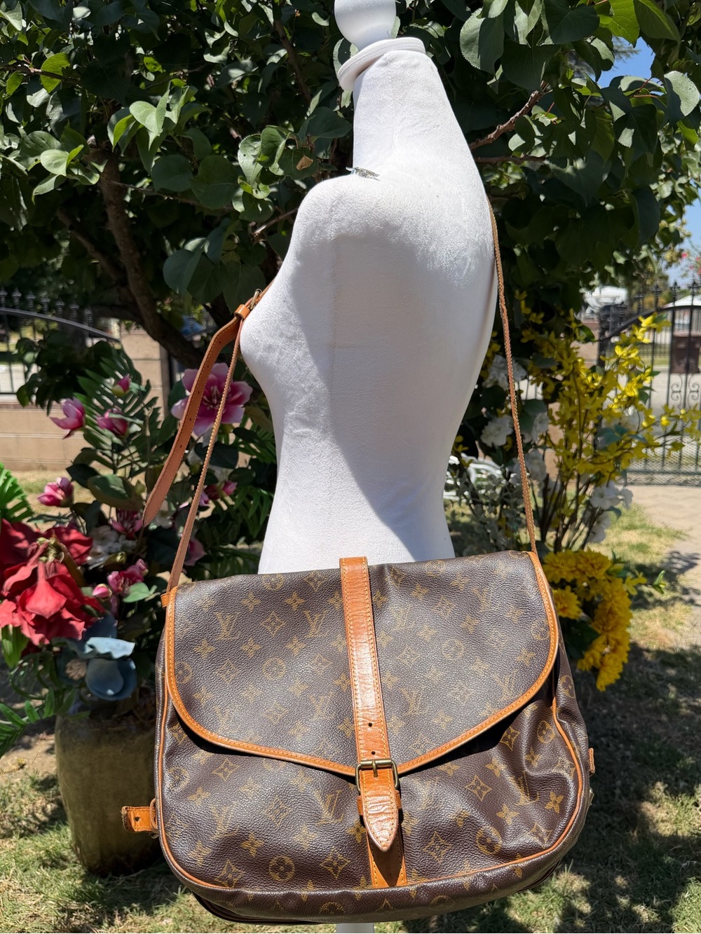 Louis Vuitton Brown Monogram Canvas Crossbody Messenger Bag